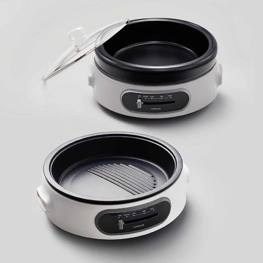 [Voucher 10% tối đa 300k] NồI ĐiệN Đa Năng Locknlock Multi Cooker 220 - 240V, 50/60Hz, 1300 - 1500W, 4L - Màu Trắng - EJP544WHT, , large image number 2